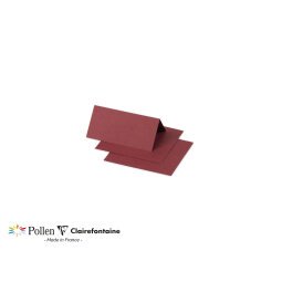 Paquet de 25 marque-places Pollen 85x80mm 210g/m² - Bordeaux