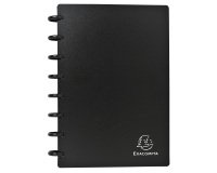 Porte-cartes de visite à anneaux et pochettes détaclables A5 - Noir