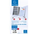 Porte-cartes de visite à anneaux et pochettes détaclables A5 - Noir