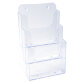 Literature holder 3 sections A5 - Crystal