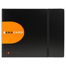 Porte cartes de visite Exacard à pochettes détachables 240 cartes Exactive® - 20x25cm - Noir