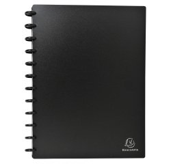 Porte-cartes de visite Exacompta polypropylène 24,5 x 31 cm noir- 192 cartes