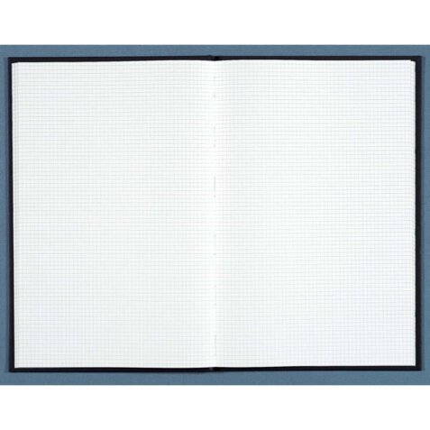 Register 340 x 225 mm geruit 300 pagina's - zwart canvas