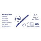 Boite 100 reliures spirales plastique 20mm