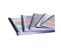 Doos van 25 plastic spiraal inbindruggen 12 mm - A4 - Zwart