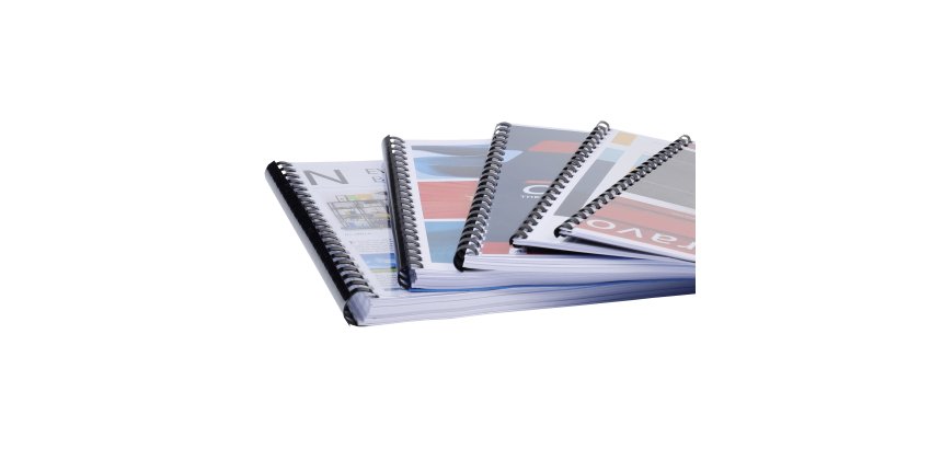 Doos van 25 plastic spiraal inbindruggen 12 mm - A4 - Zwart