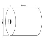 Bobines caisses Exacompta 7680120V - l 76 mm x L 55 m, Ø 80 mm - 1 pli(s) - Paquet de 10