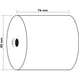 Bobines caisses Exacompta 7680120V - l 76 mm x L 55 m, Ø 80 mm - 1 pli(s) - Paquet de 10