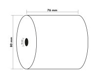 Bobines caisses Exacompta 7680120V - l 76 mm x L 55 m, Ø 80 mm - 1 pli(s) - Paquet de 10