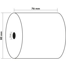 Receipt Rolls 1ply o/set 60g 76x80x12 - White