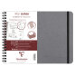 My.Notes Age Bag cahier reliure intégrale à marges détachables B5 paysage 120 pages détachables ligné + cadre en-tête - Gris