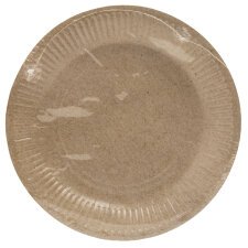 20 Assiettes en carton rondes, 23 cm