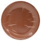 20 Assiettes en carton rondes, 23 cm - Terracotta