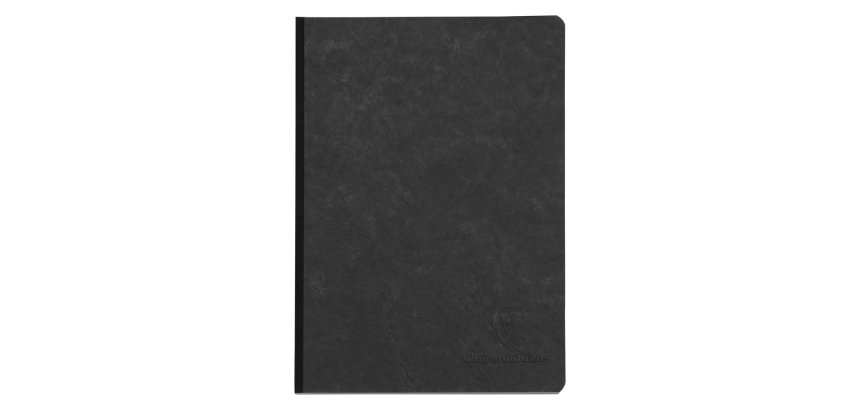 Carnet brochure Age Bag Clairefontaine 14,5 x 21 cm noir uni - 192 pages