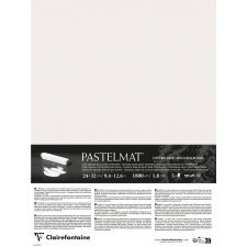 Pastelmat contrecollé 5 feuilles 24x32cm - Blanc