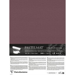 Pastelmat contrecollé 5 feuilles 24x32cm - Lie de vin