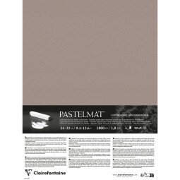 Pastelmat contrecollé 5 feuilles 24x32cm - Gris foncé