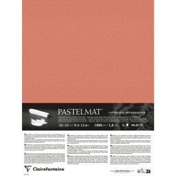 Pastelmat contrecollé 5 feuilles 24x32cm - Sépia