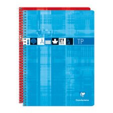 Cahier Travaux Pratiques reliure intégrale 24x32 cm 80 pages grands carreaux 90 g + uni 125 g - Assortis