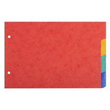 Intercalaires A5 pour fiches bristol carte 180 g  Forever 4 positions - 14,8 x 21 cm