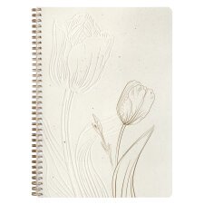 Tulip paper, Cahier reliure intégrale A4 21x29,7 cm, 148 pages, dots
