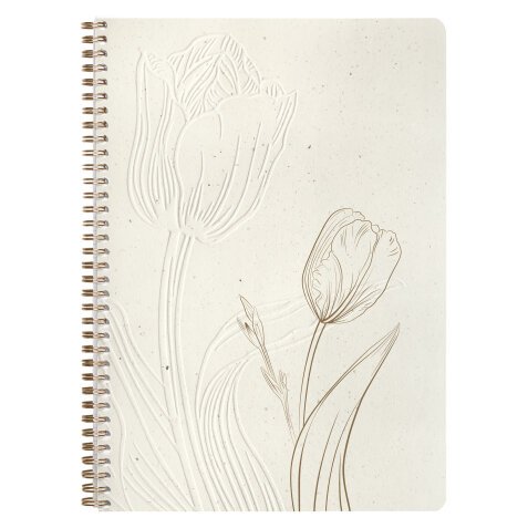 Tulip paper, Cahier reliure intégrale A4 21x29,7 cm, 148 pages, dots