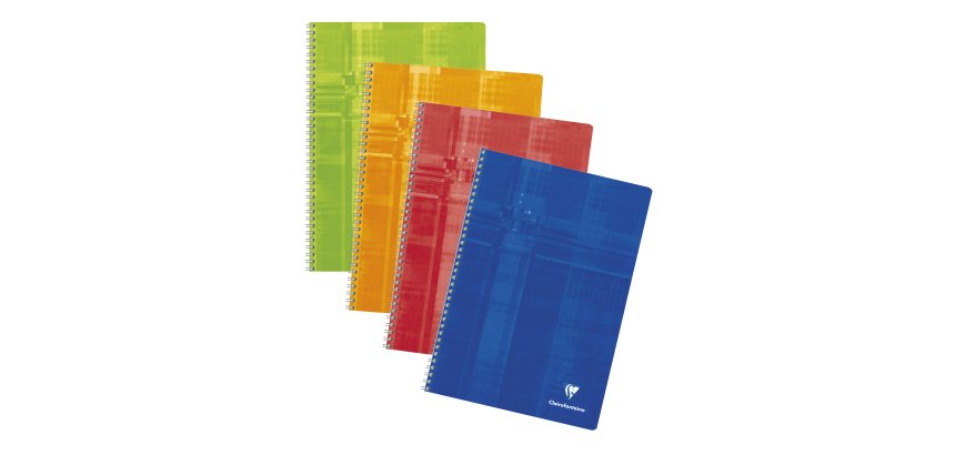 Cahier reliure intégrale Clairefontaine Metric 21 x 29,7 cm assortis - ligné - 100 pages