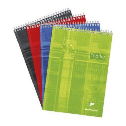 Bloc Pupitre reliure intégrale A4 80 feuilles détachables lignées + marge Couleur aléatoire