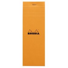 Bloc agrafé Shopping N°8 7,4x21 cm 80 feuilles petits carreaux 5/5 80 g. - Orange