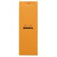 Bloc agrafé Shopping N°8 7,4x21 cm 80 feuilles petits carreaux 5/5 80 g. - Orange