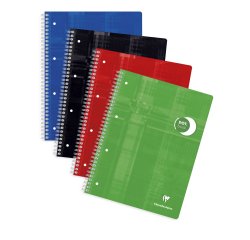 Spiral notebook Clairefontaine Dot Book 22,5 x 29,7 cm assorted random DOT point with margin and header frame - 240 pages