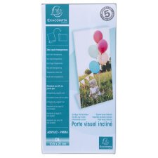 Slanted sign holder DL clear - Crystal