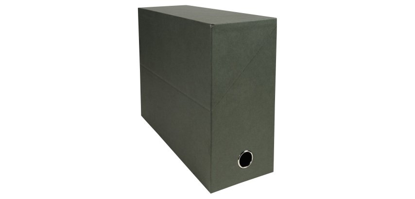 Exacompta, dunkelgrüne Transferbox ökonomisch, Rückenbreite 120 mm, 25 ,5x34x5 cm - Dunkelgrün