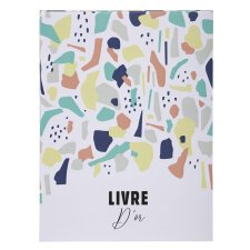 Livre d'or 100 pages tranche blanche - Format 27x22cm - TERRAZZO - Visuel