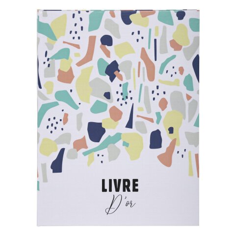 Gastenboek TERRAZZO - 100 pagina's - witte snede - 27x22cm - Design