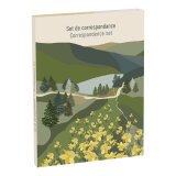 La Vie en Vosges, Set de correspondance 12x16,5 cm contenant 8 cartes simples 11x15,5 cm assorties et 8 enveloppes Pollen C6 blanc naturel