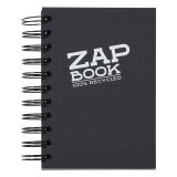 Zap Book carnet spiralé 160F A6 80g - Noir