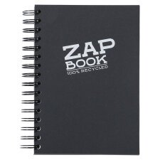 Zap Book carnet spiralé 160F A5 80g - Noir