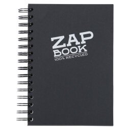 Zap Book carnet spiralé 160F A5 80g - Noir