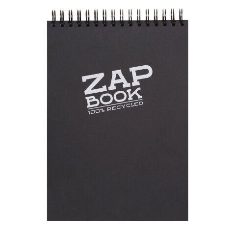 Zap Book bloc spiralé 160F A4 80g - Noir