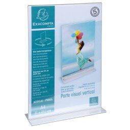 Stand-up sign holder A4 clear - Crystal