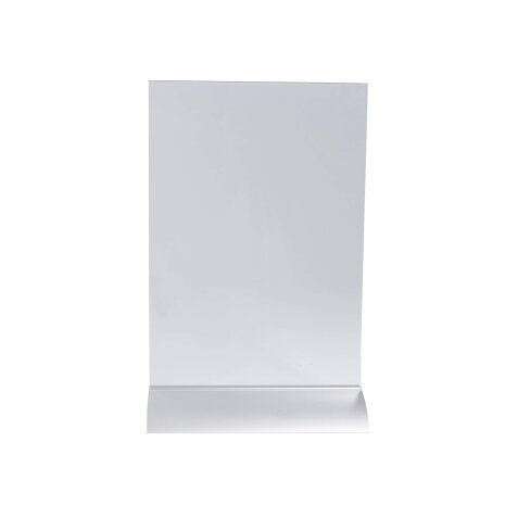 Espositore da tavolo verticale a T con base in alluminio A4 - Cristallo