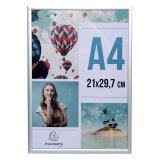 Cadre photo aluminium A4 - Argent