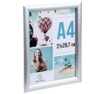 Marco de pared en aluminio - A4 - 327x240x12 mm - Plata