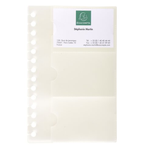 Exactive Navulling 10 uitneembare tassen voor visitekaartjes - 19x12 ,5cm - Transparant