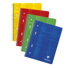 Cahier spirale Clairefontaine Metric 14,8 x 21 cm perforé 6 trous assorti - ligné -160 pages