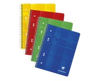 Spiral notebook Clairefontaine Metric 14.8 x 21 cm with 6-hole perforation assorted - lined -160 pages