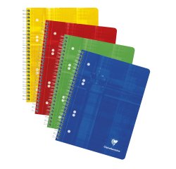 Spiral notebook Clairefontaine Metric 14.8 x 21 cm with 6-hole perforation assorted - lined -160 pages