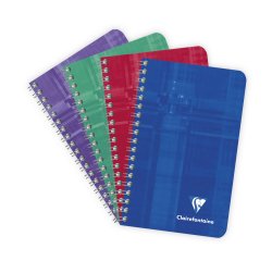 Spiral notebook Clairefontaine Metric 7.5 x 12 cm assorted ruled - 100 pages