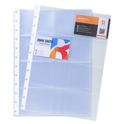 10 Ersatzhüllen für Visitenkartenbuch 75251E, Format DIN A4 - Transluzent